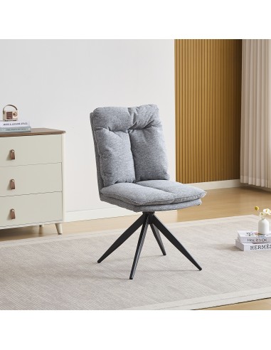 SILLA TAPIZADA SHELTON CON PATAS NEGRAS