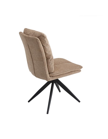 SILLA TAPIZADA SHELTON CON PATAS NEGRAS