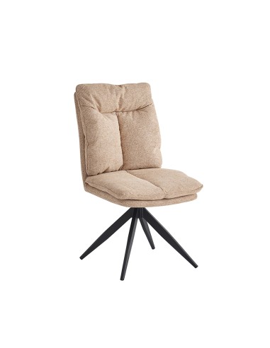 SILLA TAPIZADA SHELTON CON PATAS NEGRAS