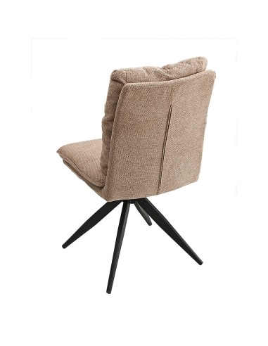 SILLA TAPIZADA SHELTON CON PATAS NEGRAS