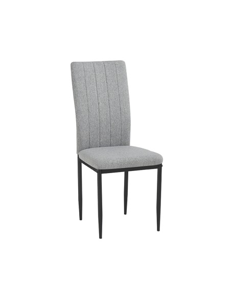 Silla Tapizada Nolan con Patas Metálicas Negras