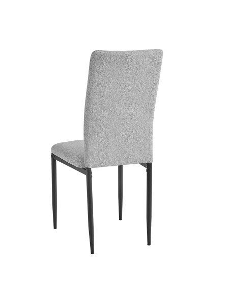 Silla Tapizada Nolan con Patas Metálicas Negras