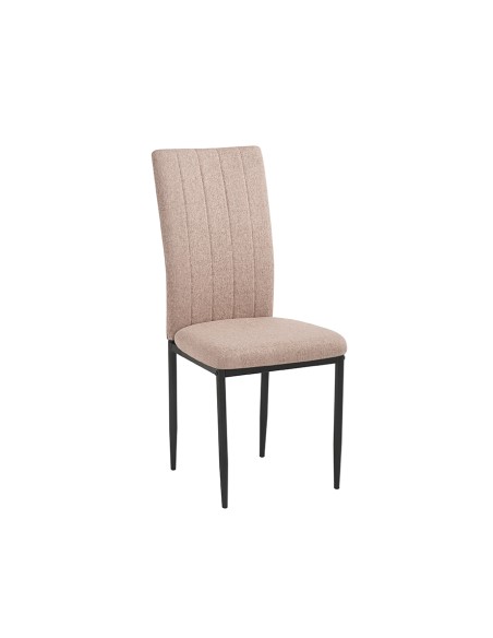 Silla Tapizada Nolan con Patas Metálicas Negras
