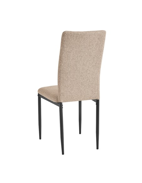 Silla Tapizada Nolan con Patas Metálicas Negras