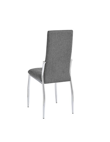 Silla Tapizada Kaori con Patas Cromadas