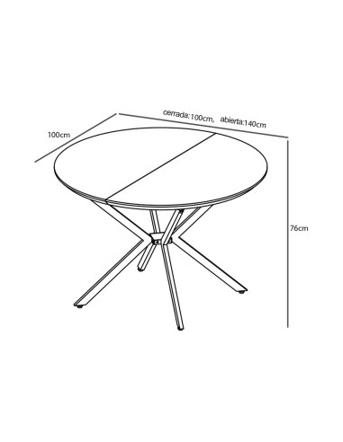 Mesa de Comedor Redonda Extensible...