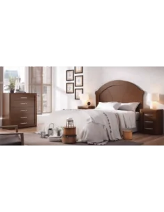 Dormitorio clasico chapa de madera color nogal