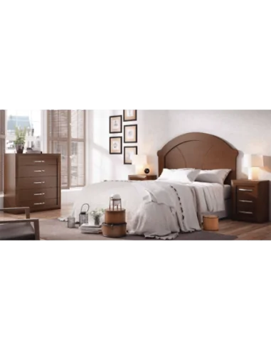 Dormitorio clasico chapa de madera color nogal