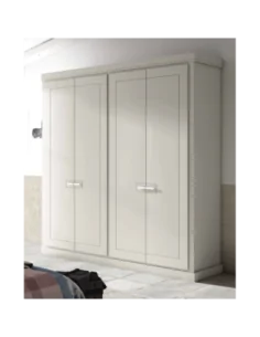 Armario cuatro puertas batientes madera lacada medida a elegir