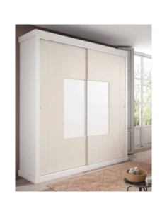 Armario dos puertas correderas color blanco y vison medidas a elegir