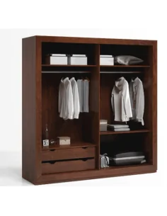 Armario puertas batientes diseño moderno abierto