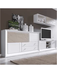 Composicion colonial lacada color blanco