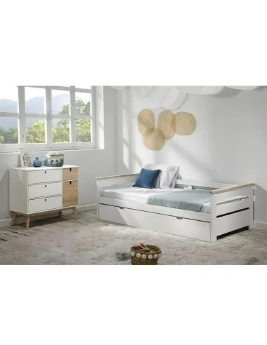 Cama Nido 90 x 190cm Modelo Zeri Blanco