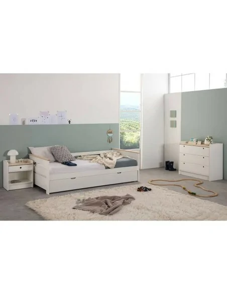 Cama Nido 90 x 190cm Modelo Zeri Blanco
