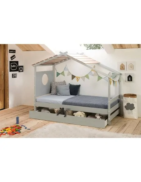 Cama Casa 90 x 190cm con Cajón Modelo Saya