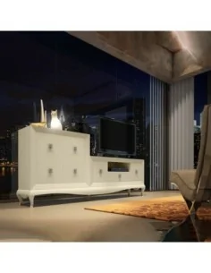Composicion de salon estilo romantico modular con bancada isabelina