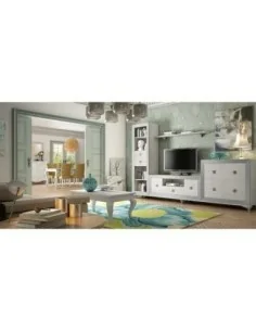 Composicion de salon modular estilo romantico con pata isabelina