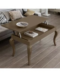 Mesa de centro elevable con pata isabelina