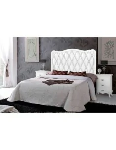Conjunto de dormitorio neoclasico con cabcero polipiel