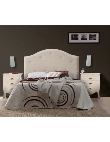 Dormitorio clasico con cabecero tapizado abotonado