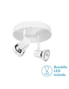 Plafon Foco De 2l. Gu10 50w...
