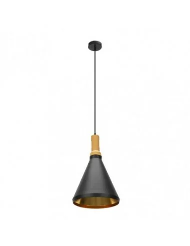 Colgante Germano 1xe27 Negro/oro 41x25d