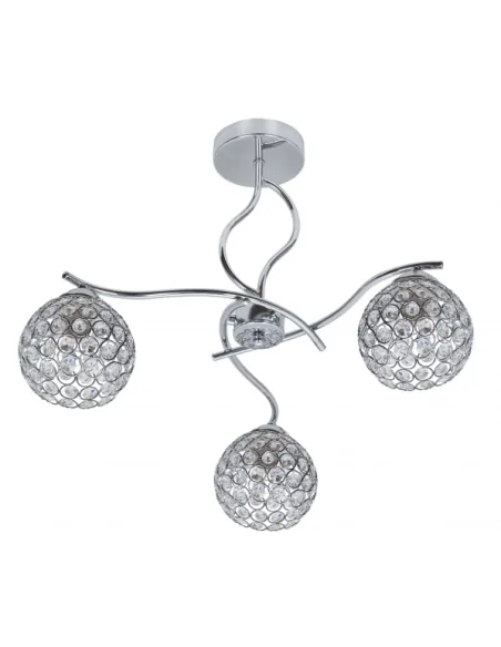 Lámpara de Techo Balbina 3xE27 Al.39xD.45cm Cromo