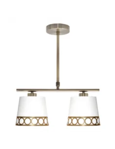 Lampara Dalia 2xe14 Blanco/oro