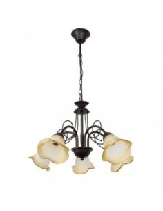 Lampara Adelfa 5xe14 Marron...