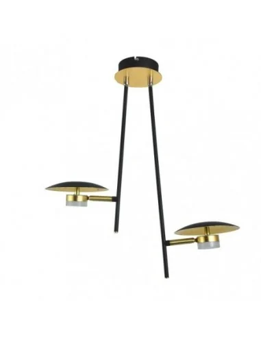 Colgante Ciudad Del Cabo 2l 12w 4000k Negro/oro 52x49x15 Cm 1080 Lm Dirigible Y Orientable