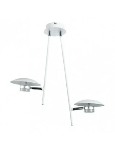 Colgante Ciudad Del Cabo 2l  12w 4000k Blanco/plata  1080 Lm 52x49x15 Cm Dirigible Y Orientable