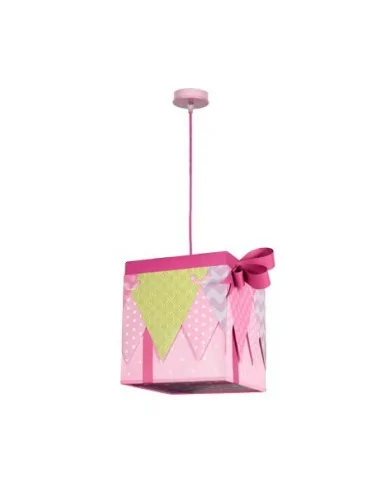 Colgante Grande Serie Regalo Rosa 1xe27 30x30x30