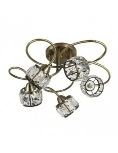 Lampara Cervino 5xg9 Cuero...