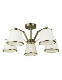 Lampara Trebol 5xe14 Cuero...