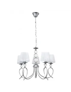 Lampara Rin 5xe14 Cromo Con...