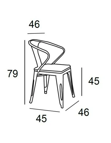 Silla de Comedor Irish Medidas Silla de Comedor Irish Medidas
