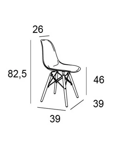 Silla de Comedor Hazel Medidas Silla de Comedor Hazel Medidas