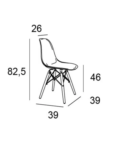 Silla de Comedor Hazel Medidas Silla de Comedor Hazel Medidas