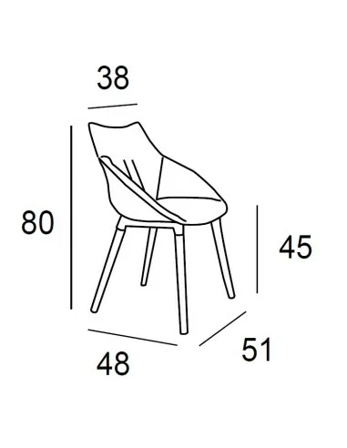 Silla de Comedor Grand Tapizada