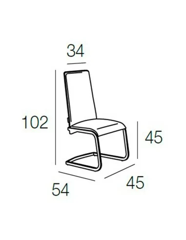 Silla de Comedor Varela Medidas Silla de Comedor Varela Medidas