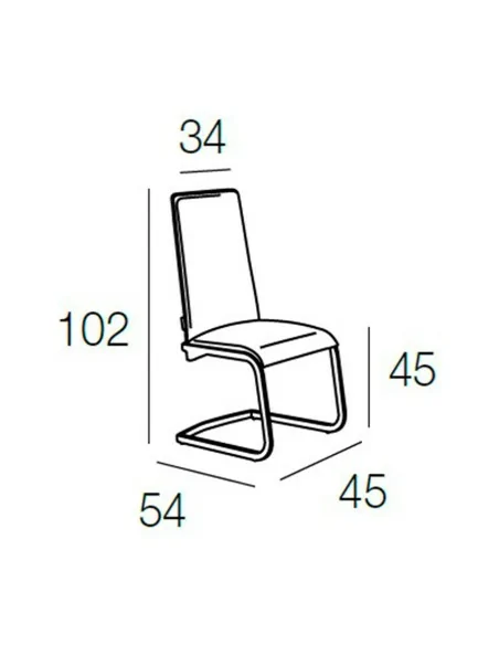 Silla de Comedor Varela Medidas Silla de Comedor Varela Medidas