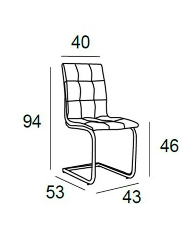 Silla de Comedor Tent Medidas Silla de Comedor Tent Medidas