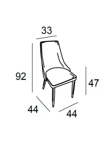 Silla de Comedor Izanami Medidas Silla de Comedor Izanami Medidas