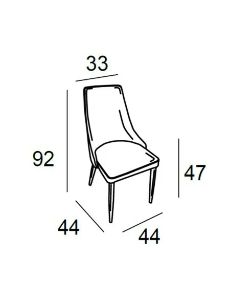 Silla de Comedor Izanami Medidas Silla de Comedor Izanami Medidas