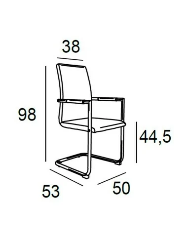 Silla de Comedor Evo Medidas Silla de Comedor Evo Medidas