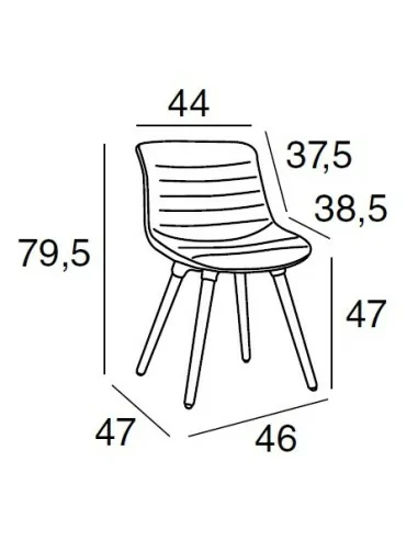 Silla de Comedor Tempo Medidas Silla de Comedor Tempo Medidas