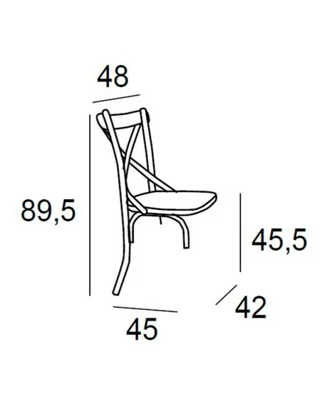 Silla de Comedor Blew Medidas Silla de Comedor Blew Medidas