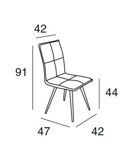 Silla de Comedor Canden Medidas Silla de Comedor Canden Medidas