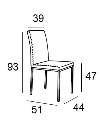 Silla de Comedor Kise Medidas Silla de Comedor Kise Medidas