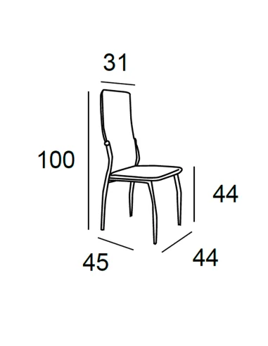 Silla de Comedor Zenit Medidas Silla de Comedor Zenit Medidas